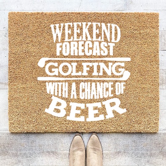 Funny Golf Quote For Men Annual Golf Weekend Beer Coir Doormats