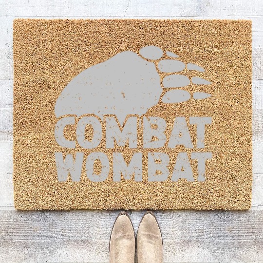 Combat Wombat For A Wombats Lover Coir Doormats