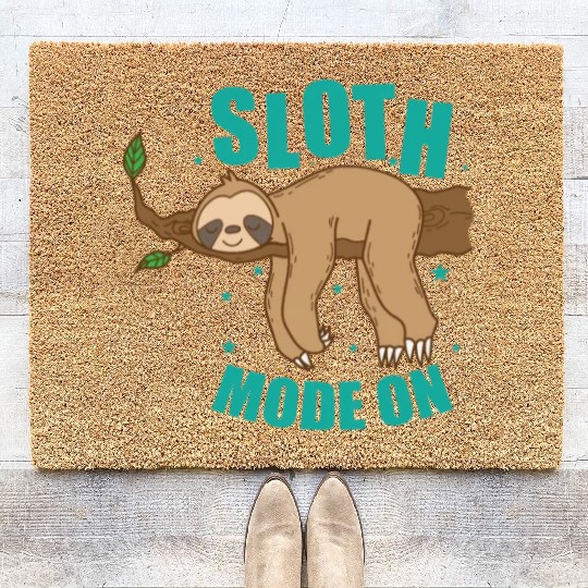 Sloth Mode On Sloth Lazy Nature Coir Doormats