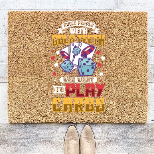 Poker Casino Poker Player Gambling Roulette Gift Coir Doormats