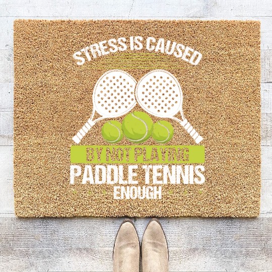 Paddle Tennis Player Match Stress is caused Coir Doormats