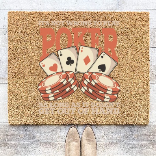 Poker Casino Poker Player Gambling Roulette Coir Doormats