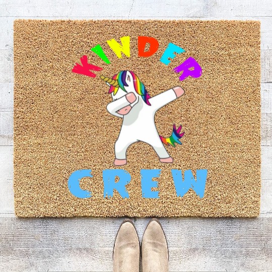 Kinder Crew Kindergarten Teacher Coir Doormats 1st Day