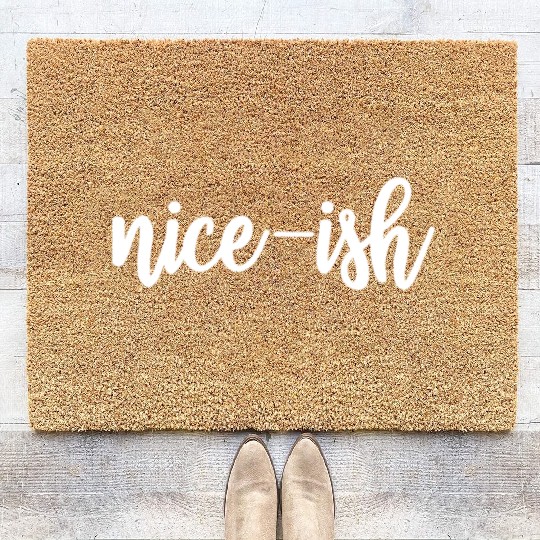 Nice-ish Funny Christmas Kinda Nice Kind Of Nice Coir Doormats