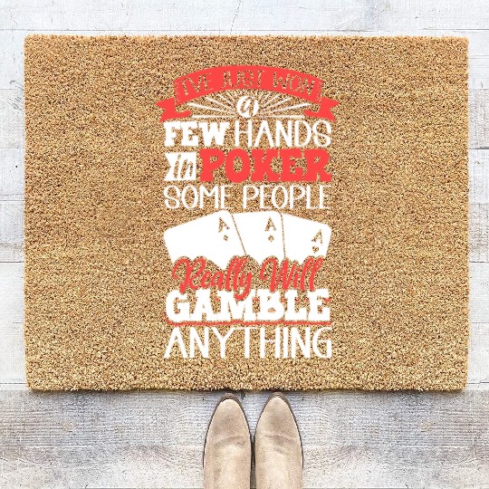 Poker Casino Poker Player Gambling Roulette Gift Coir Doormats
