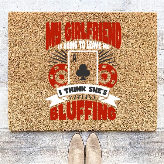 Poker Casino Poker Player Gambling Roulette Gift Coir Doormats