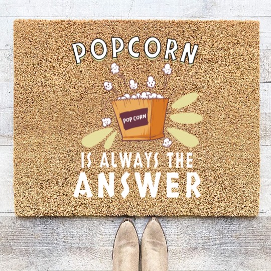 Movie Watching Cinema Popcorn Binge Watching Coir Doormats