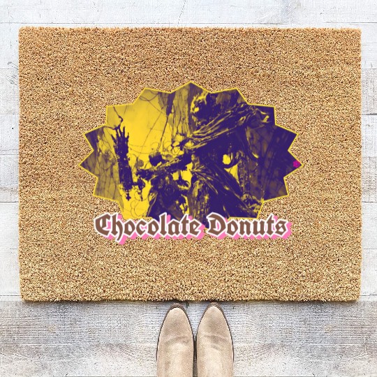 Chocolate Donuts Robots Coir Doormats