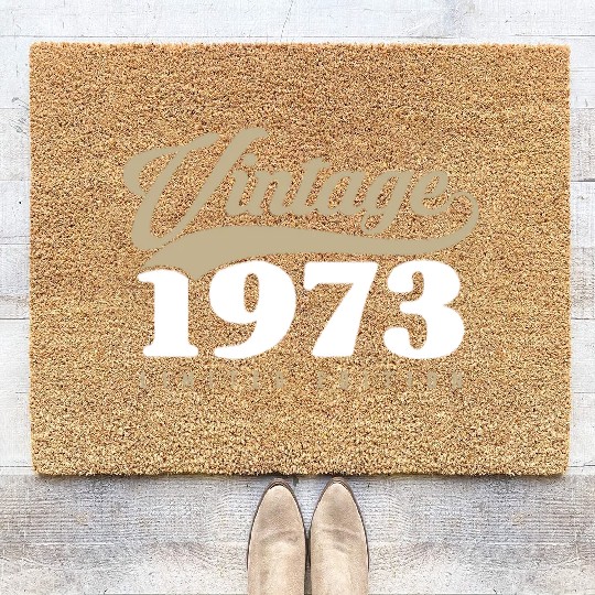 50 Years Vintage 1973 Retro 50th Birthday Coir Doormats