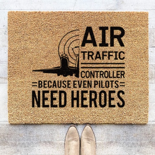 Air Traffic Controller Aircraft Flight Service Coir Doormats