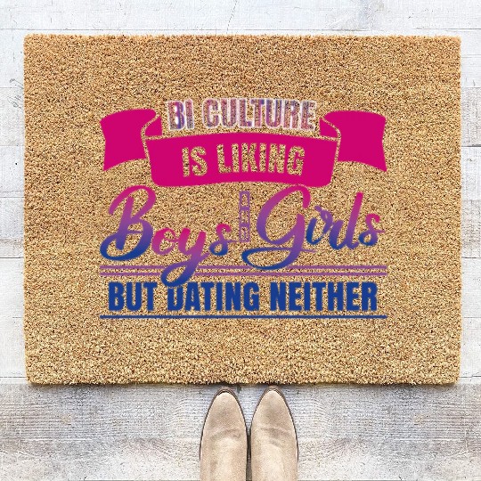 Bi Culture Bisexual Pride Flag Coir Doormats