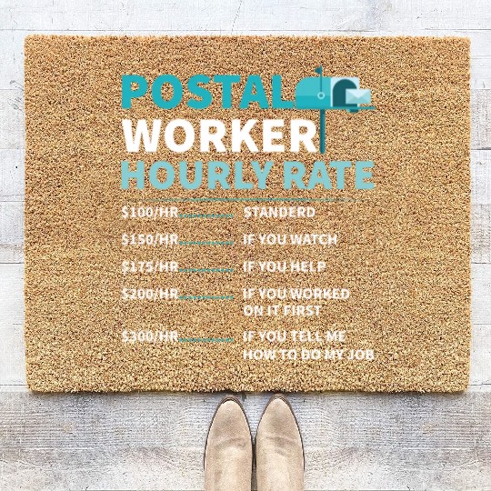 Postal Worker Mail Lady Mail Carrier Postal Coir Doormats