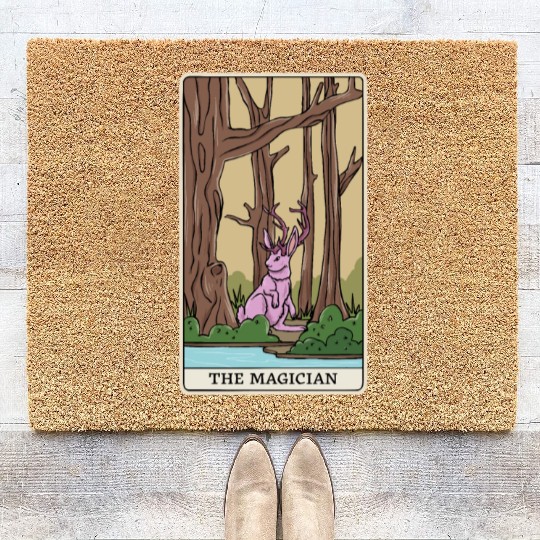 Mythical Creatures Cryptid Tarot Design for Coir Doormats