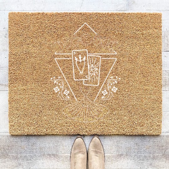 Occult Witchcraft Moth Tarot Cards Witch Gothic As Coir Doormats