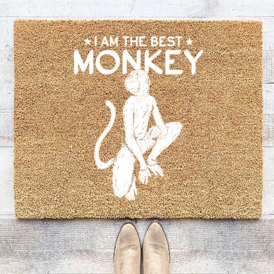 Orangutan Monkey Chimpanzee Monkey - I Am The Best Coir Doormats