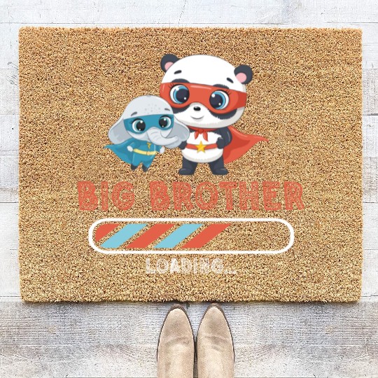 Big brother super hero panda elephant 2023 Coir Doormats