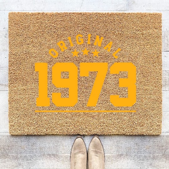 50 Years Vintage 1973 Retro 50th Birthday Coir Doormats