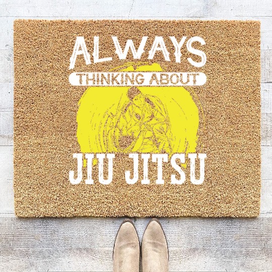 Jujutsu always thinking about jiu jitsu mma combat Coir Doormats