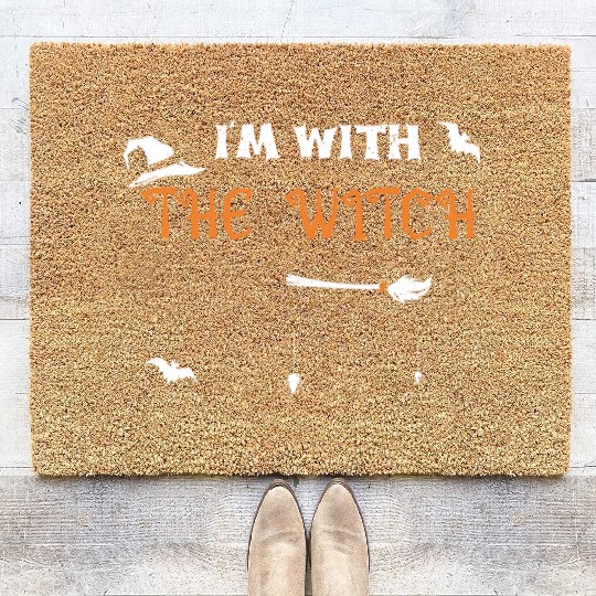 I'm With The Witch - Halloween Coir Doormats