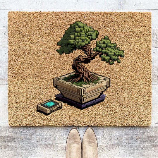 8 Bit Bonsai Tree Coir Doormats