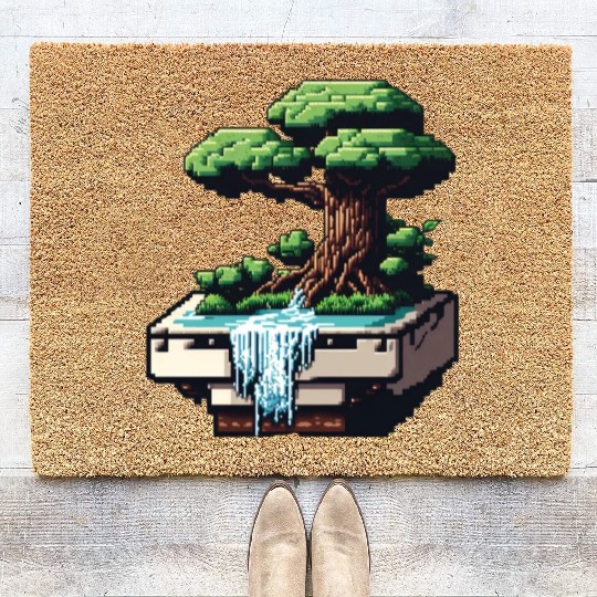 8 Bit Bonsai Tree Coir Doormats