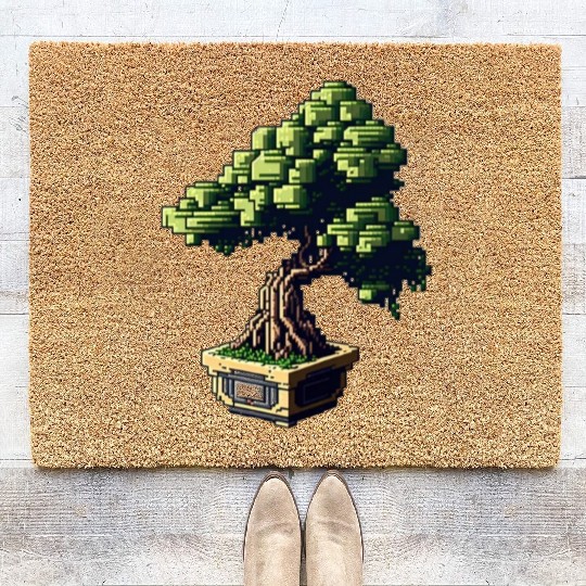 8 Bit Bonsai Tree Coir Doormats