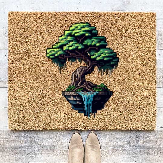 8 Bit Bonsai Tree Coir Doormats