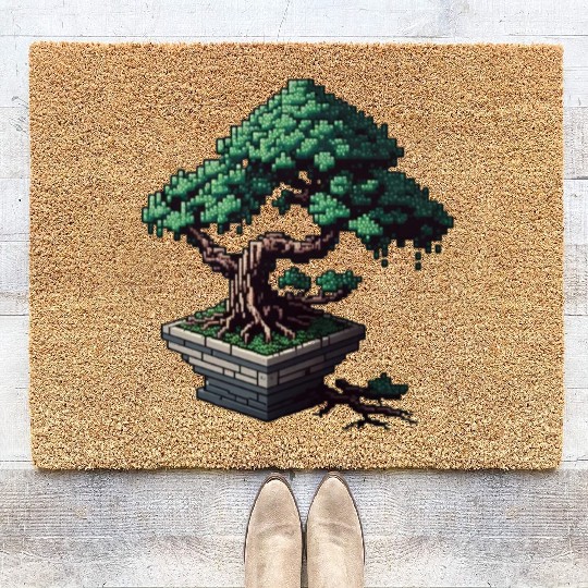 8 Bit Bonsai Tree Coir Doormats