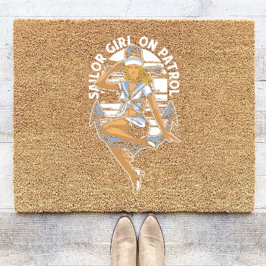Sailing Sailor Girl Coir Doormats