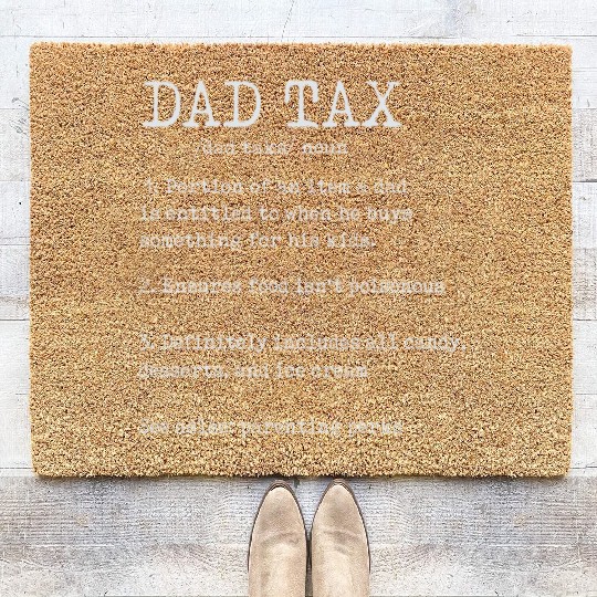 Vintage Dad Tax Definition Men Funny Father's Day Coir Doormats