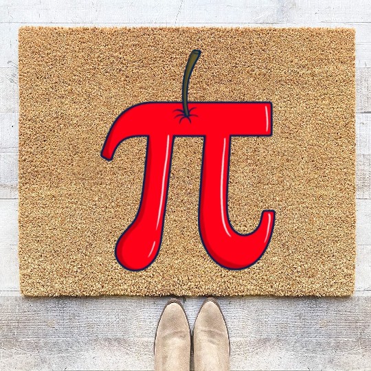 Cherry Pi - Funny Pi Day Math Teacher Coir Doormats