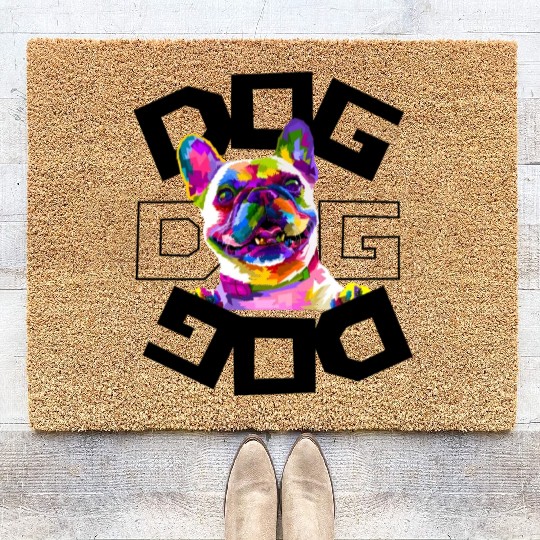 My dog is my valentine Coir Doormats