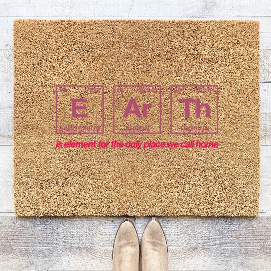 EARTH - written in elements of the periodic table Coir Doormats