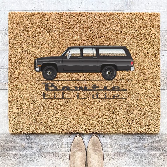 BOWTIE Midnight Black Coir Doormats