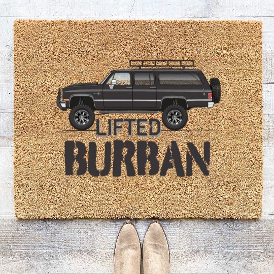 BURBAN Midnight Black Coir Doormats