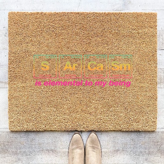 SARCASM - with elements of the periodic table Coir Doormats