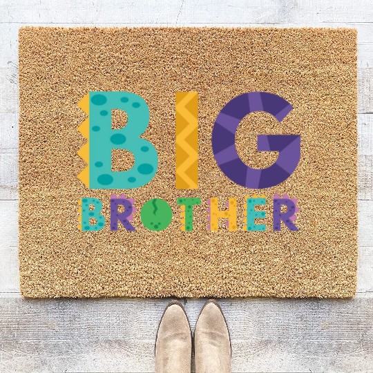 Big Brother Boy Dino Lover Coir Doormats