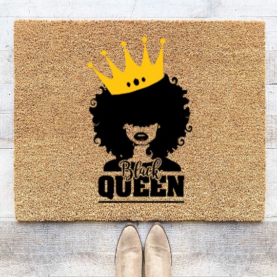 Black Queen Coir Doormats