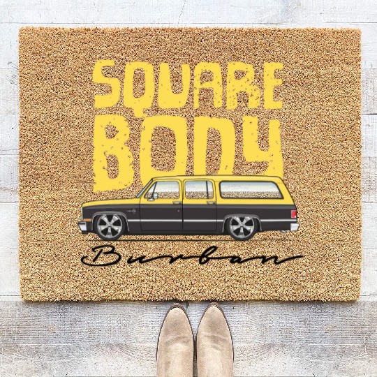 square body Colonial yellow Coir Doormats