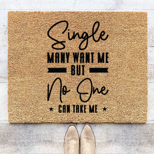 Single Relationship Solo Independent Single Quotes Coir Doormats