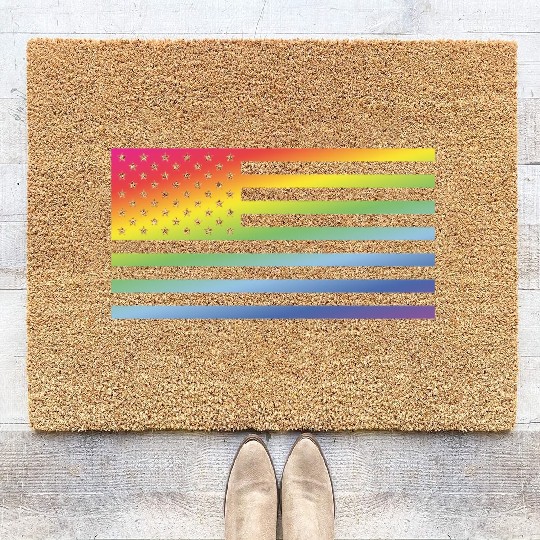 Stars And Stripes / Rainbow Flag (America) Coir Doormats