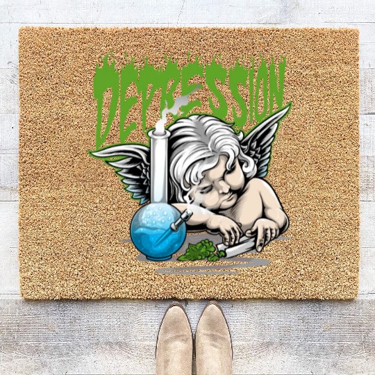 Depression Angel Coir Doormats