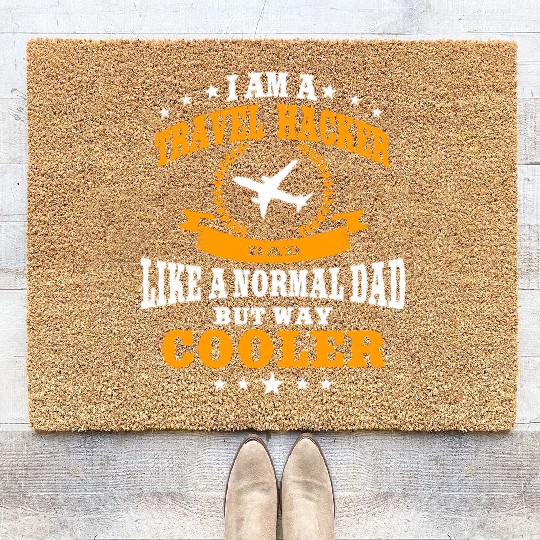 Travel Hacker Dad Coir Doormats