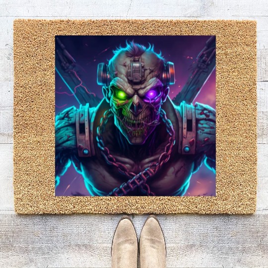 ZOMBIE IRON MAIDEN (Version 10) Coir Doormats