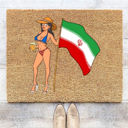 Hot Fan Girl Iran Coir Doormats