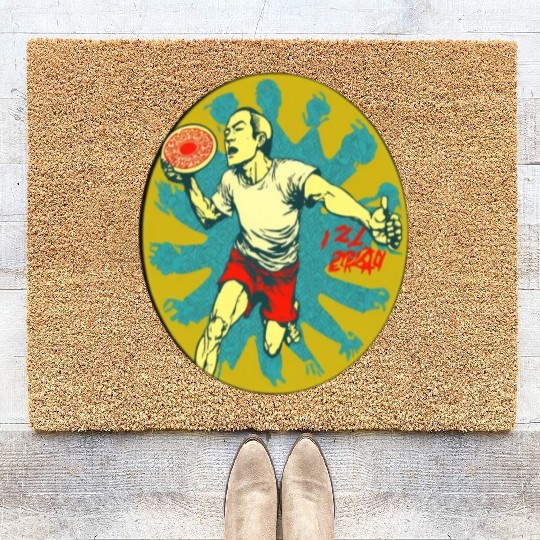 Ultimate Frisbee Retirement Appreciation Pop Art Coir Doormats