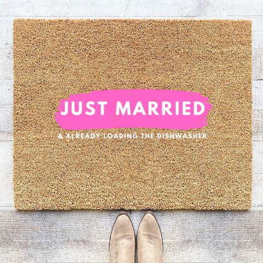 Just Married Coir Doormats
