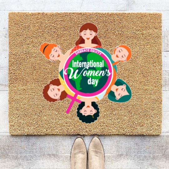 International Women's Day Theme 2023 Embrace Equit Coir Doormats