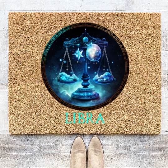 Embrace Your Libra Identity: Libra Pride Zodiac Coir Doormats