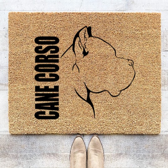 Proud Cane Corso Profile dog mom Coir Doormats